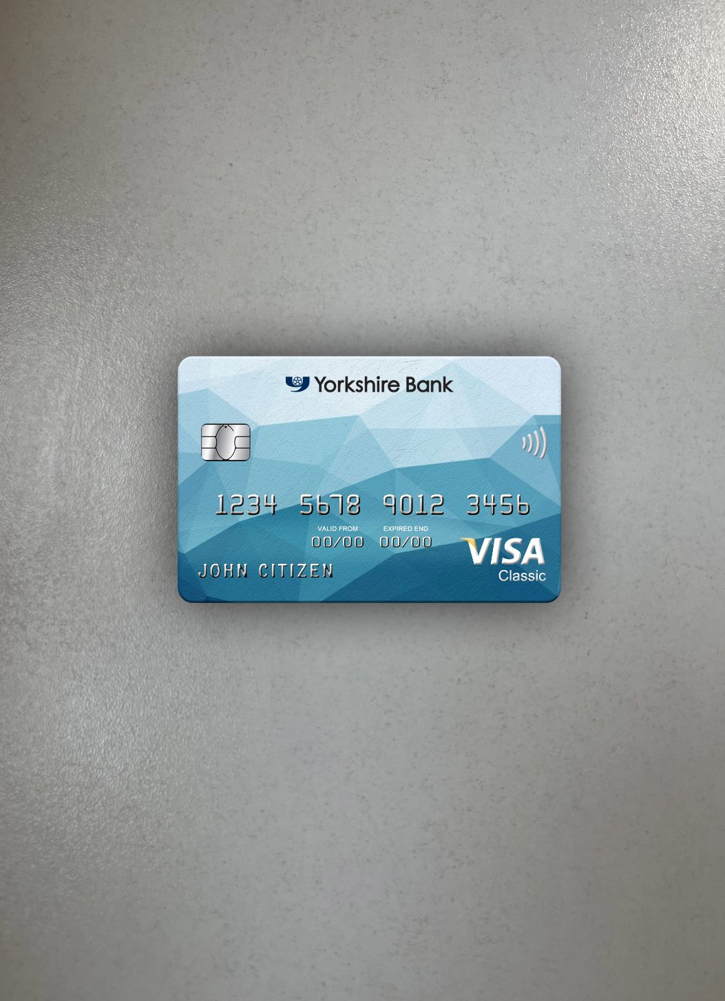 Download United Kingdom Yorkshire Bank visa classic card photolook front Photoshop template